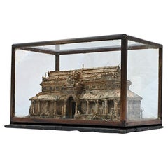 Antique 19th Century encased paper model of an Indian grocery store 