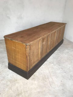 19th Century English Oak Victorian Shop Counter Kitchen Island