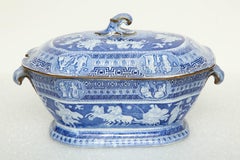 19th Century English, Neoclassical Tureen with Lid in the Greek Patter, Repairs
