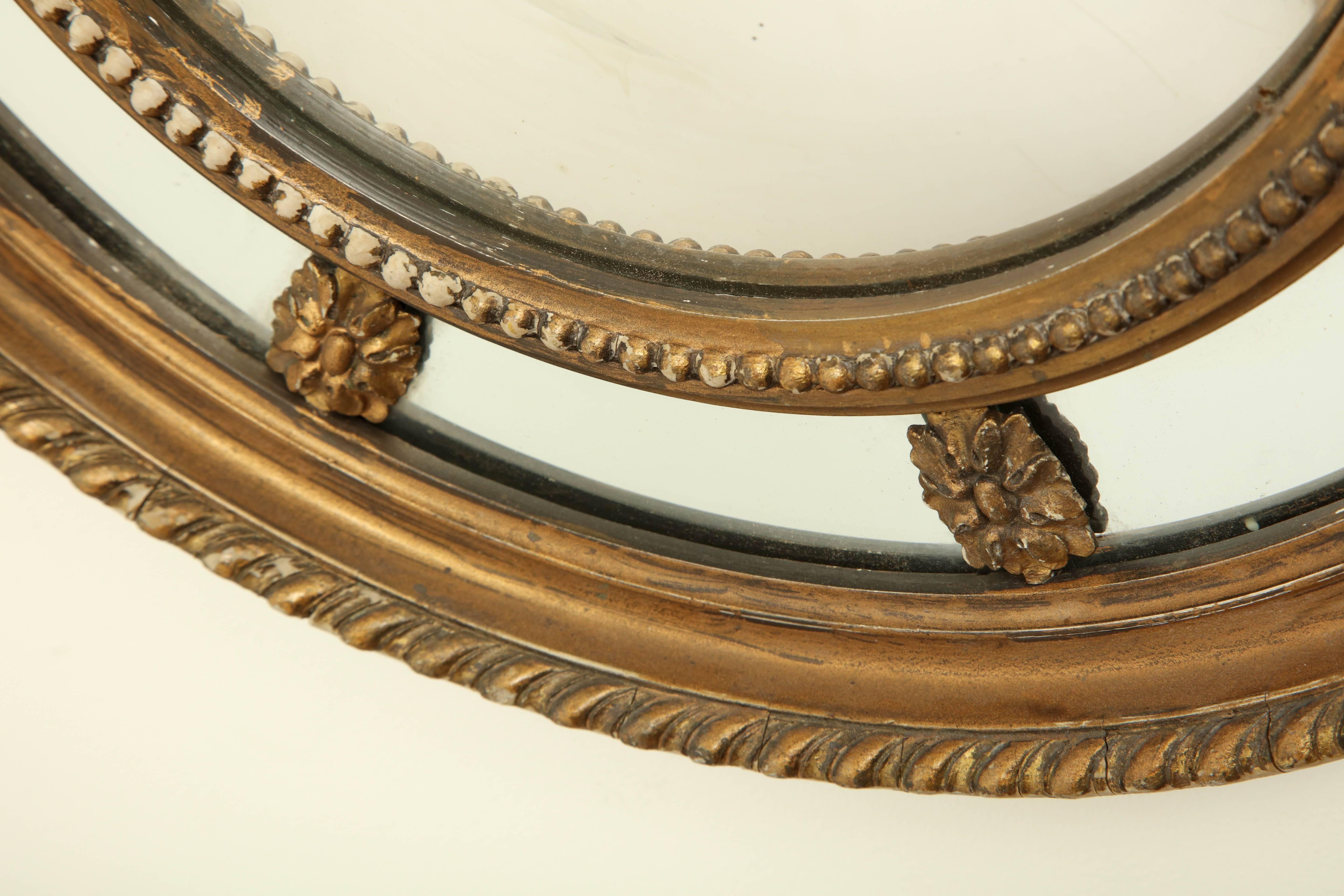 19th Century English, Sectionalized Convex Mirror For Sale 3
