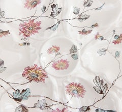 Englischer Adderley-Blumen-Austernteller aus dem 19. Jahrhundert