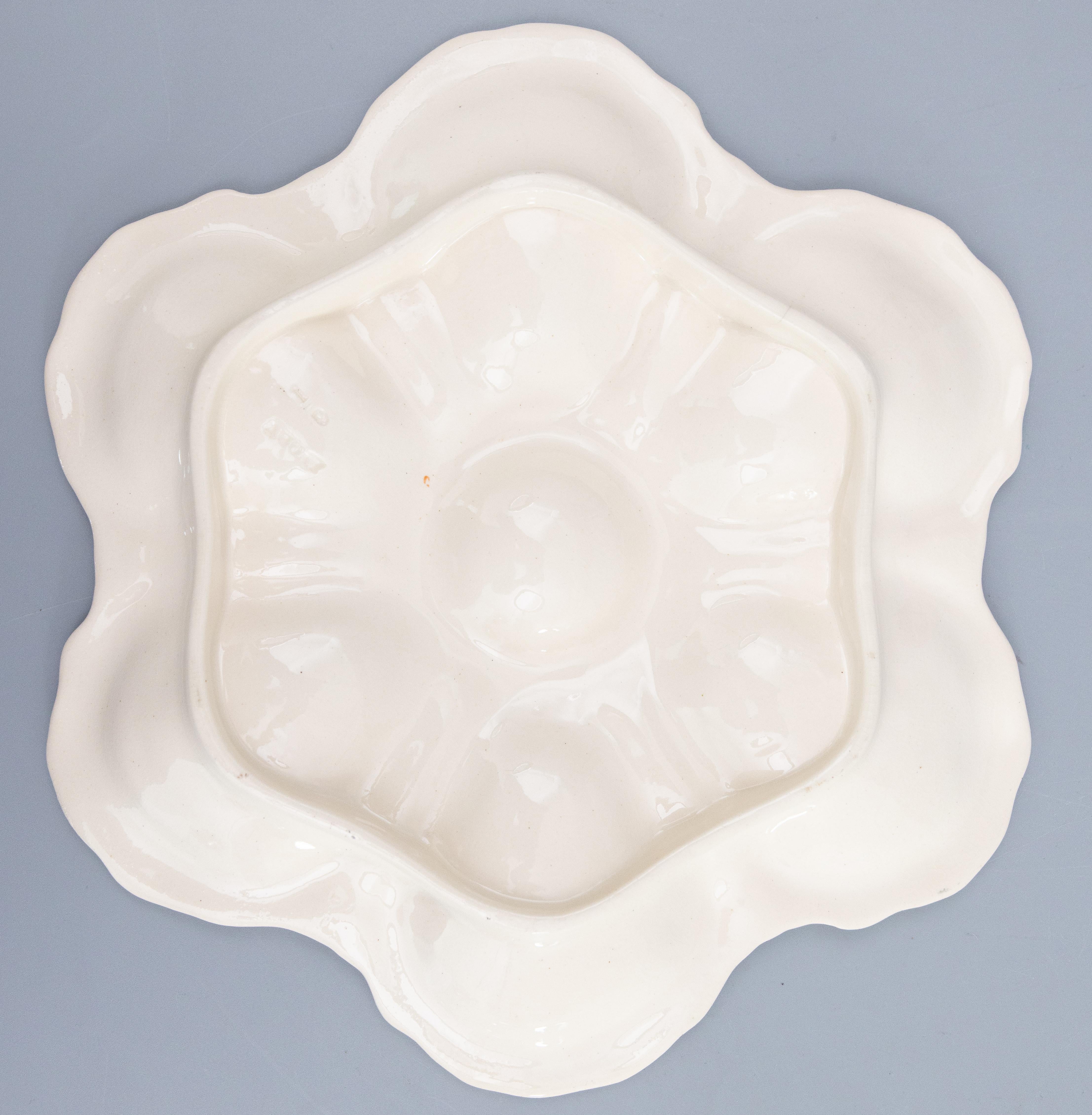 Ceramic 19th Century English Adderley Floral Oyster Plate For Sale
