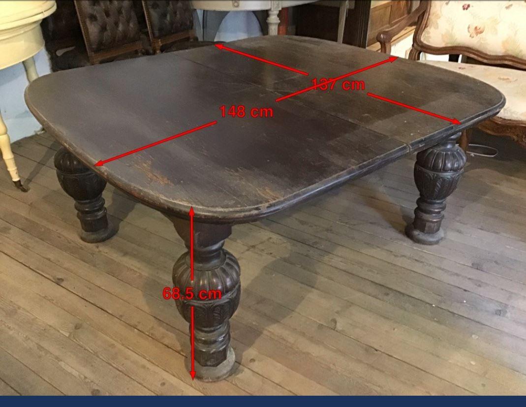 19th Century English Adjustable Table in Oakwood, 1890s 2