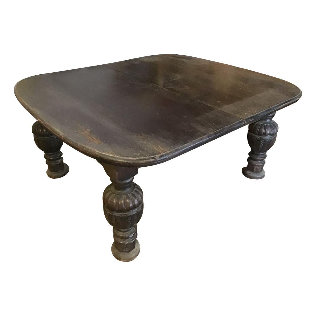 19th Century English Adjustable Table in Oakwood, 1890s