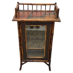 19th Century English Aesthetic Movement Bamboo Bar Stand Cabinet