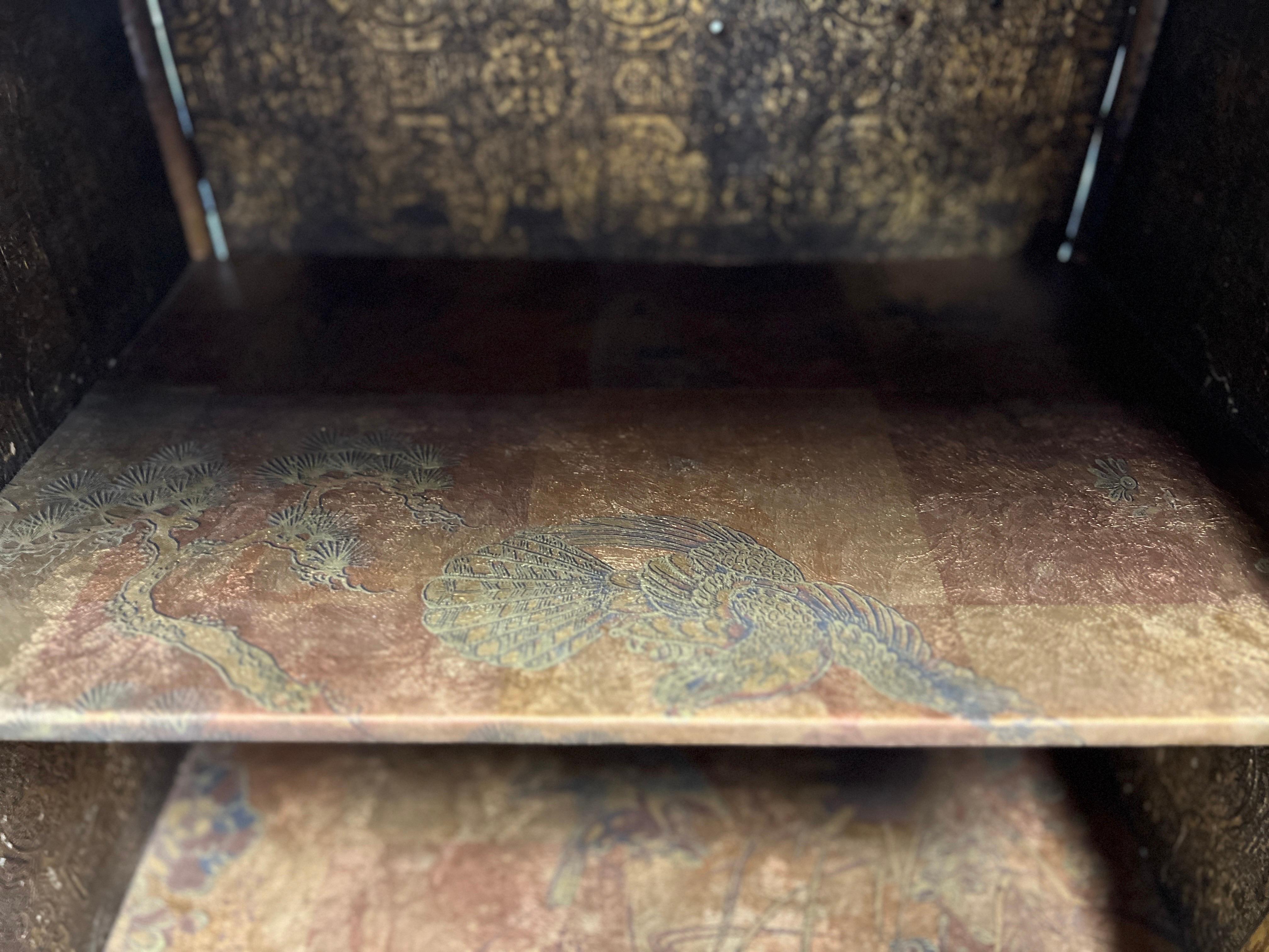 19th Century English Aesthetic Movement Japanned Bamboo Cabinet 11