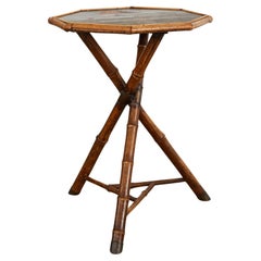 19th Century English Aesthetic Octagonal Bamboo Drinks Table