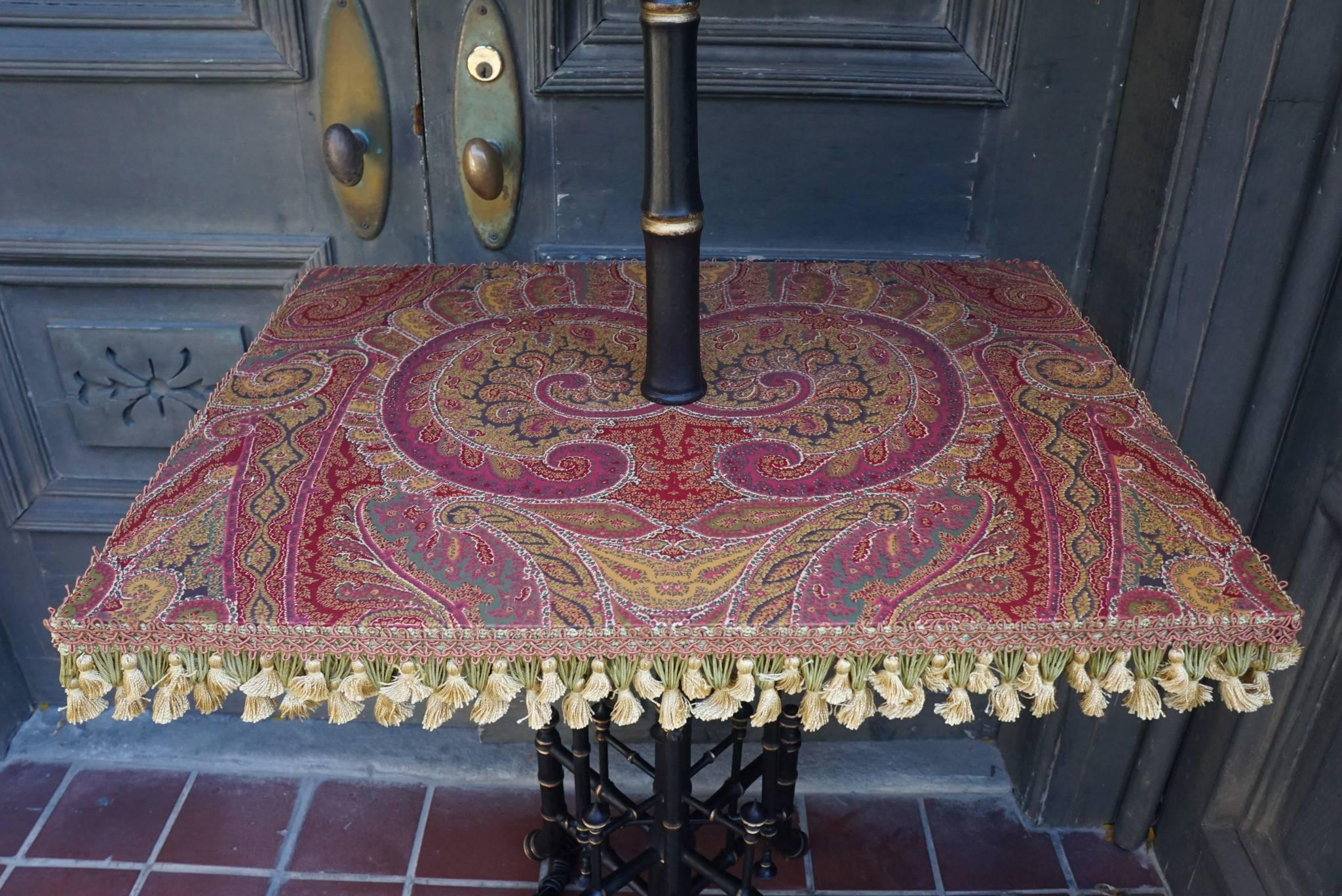 19th Century English Aesthetics Movement Faux Bamboo Lamp Table In Good Condition In Hudson, NY