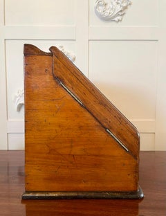 19th Century English Antique Victorian Burr Walnut Stationery Box