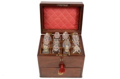 19th Century English Apothecary Cabinet Antique Set Marine Navigation