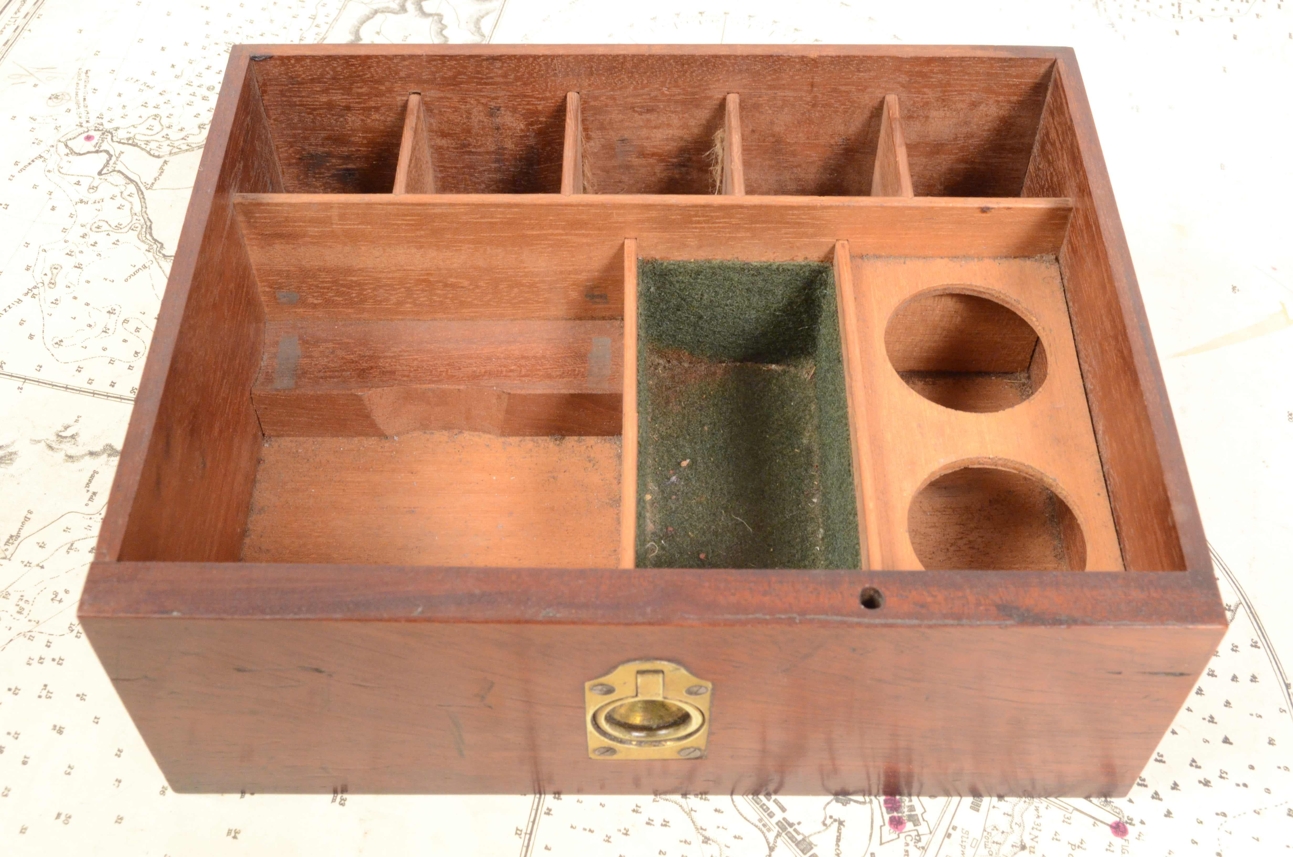 19th Century English Apothecary Cabinet Antique Set Marine Navigation In Good Condition In Milan, IT