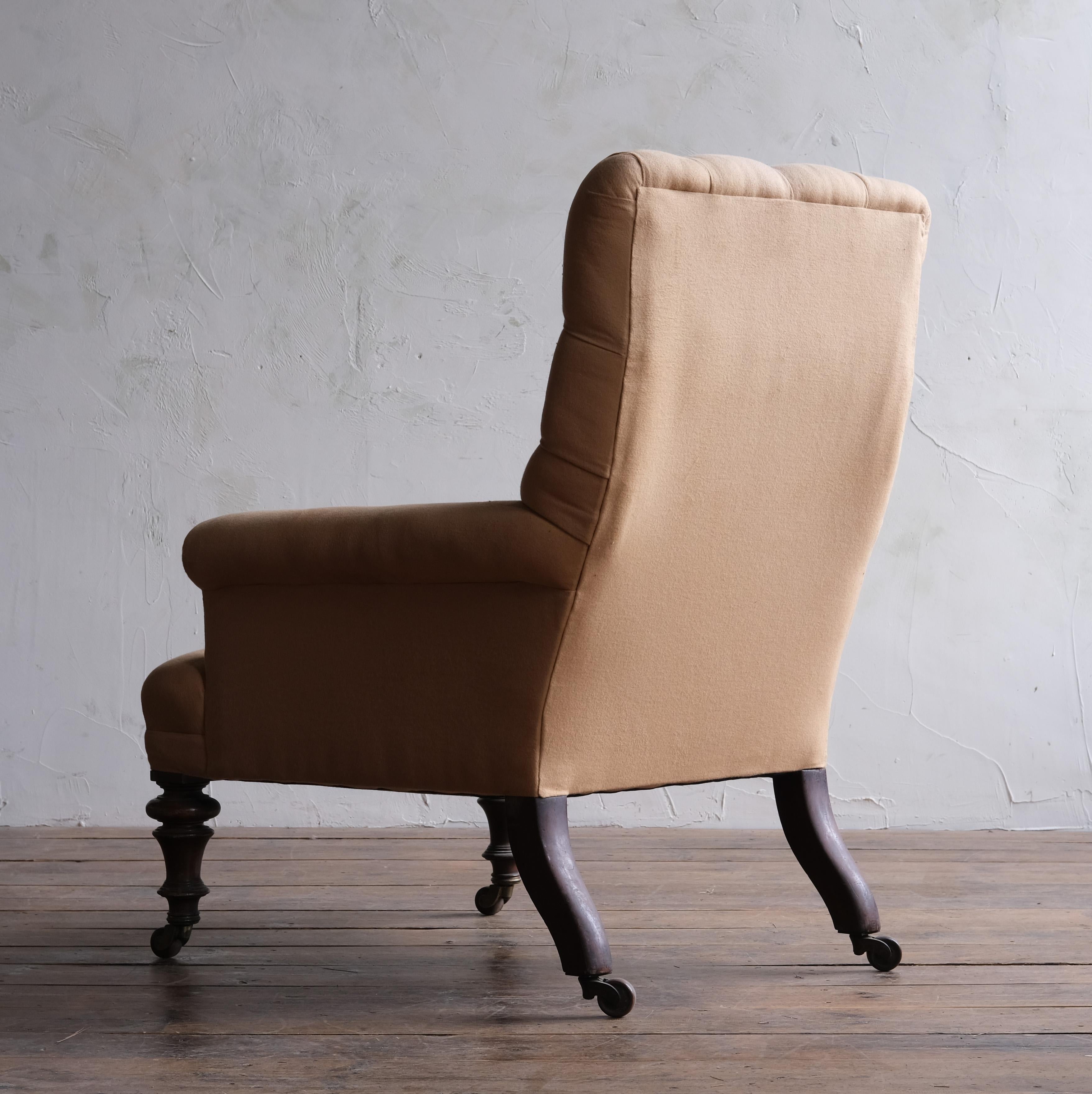 Walnut 19th Century English Armchair by Constantine & Co, Leeds