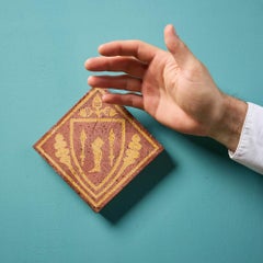 19th Century English Armorial Encaustic Tile by W. Godwin