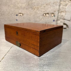 Caja de caoba para acuarela de artista inglés del siglo XIX R. Ackermann