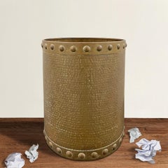19th Century English Arts & Crafts Hammered Brass Bucket
