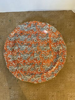 19th Century English Ashworth Mason's Ironstone Charger "Bandana Dragon" Pattern