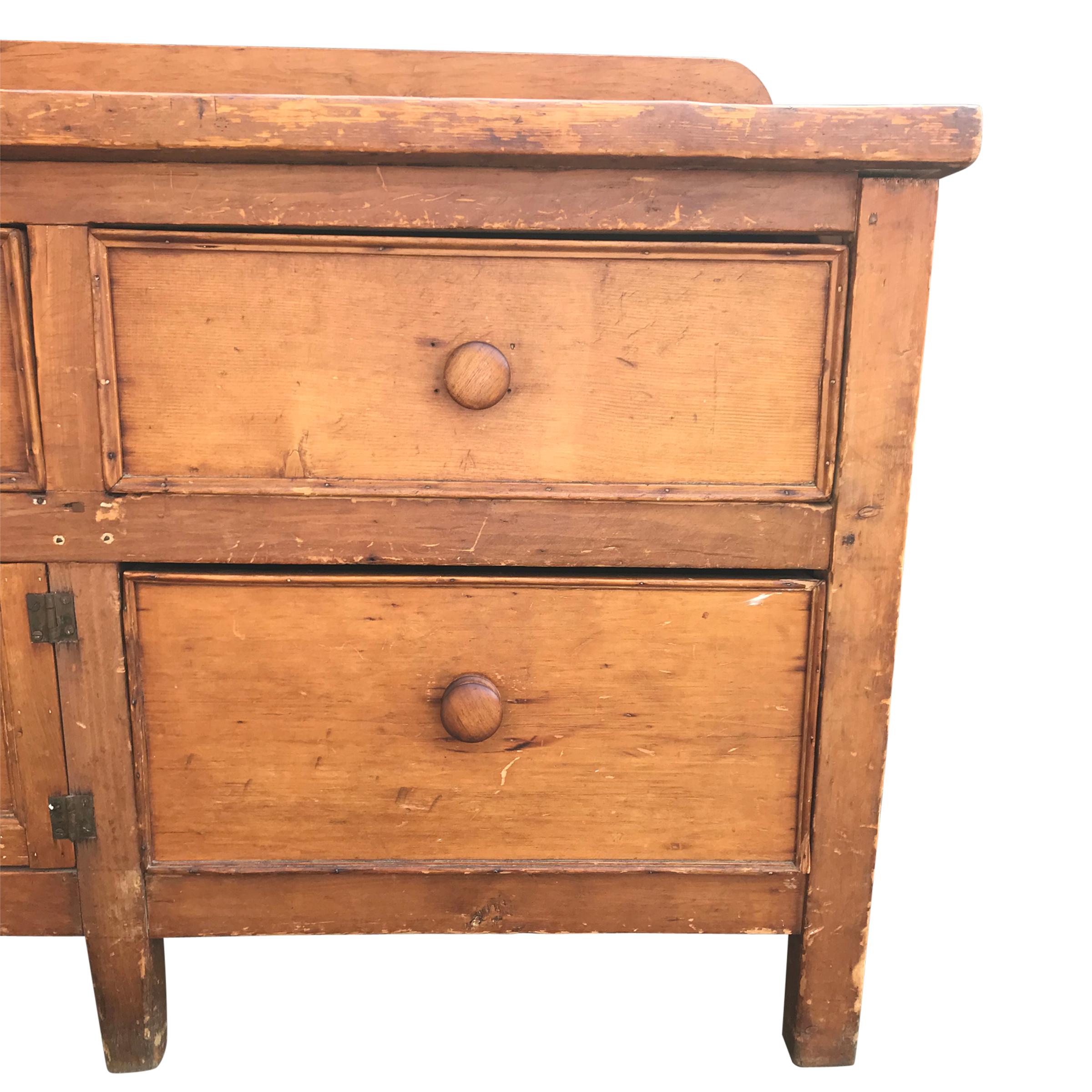 Country 19th Century English Baker's Cabinet