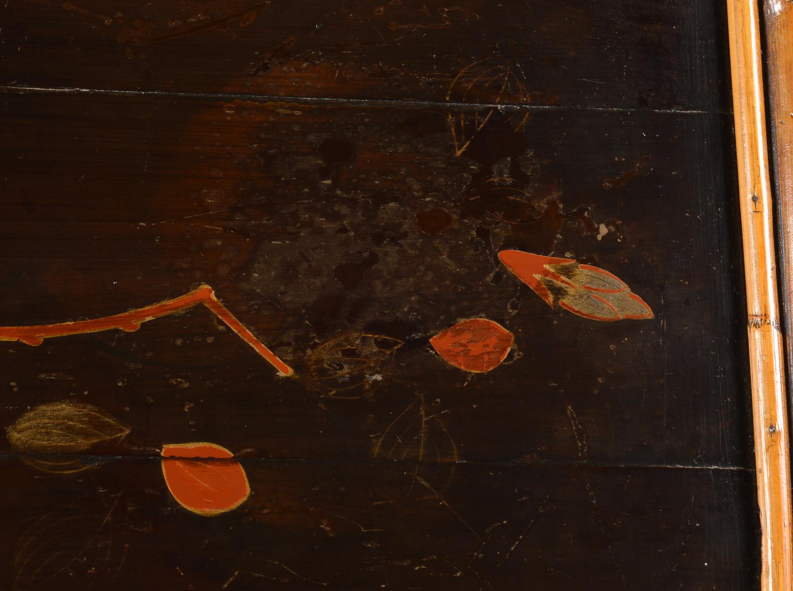 19th Century English Bamboo and Japanned Lacquer Occasional Canterbury Table 6