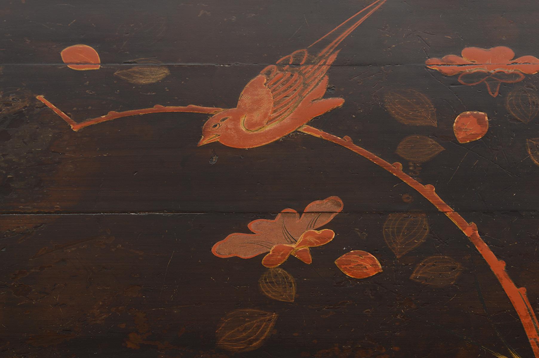 englischer Canterbury-Tisch aus Bambus und Lack mit Japanglas aus dem 19 (Englisch)