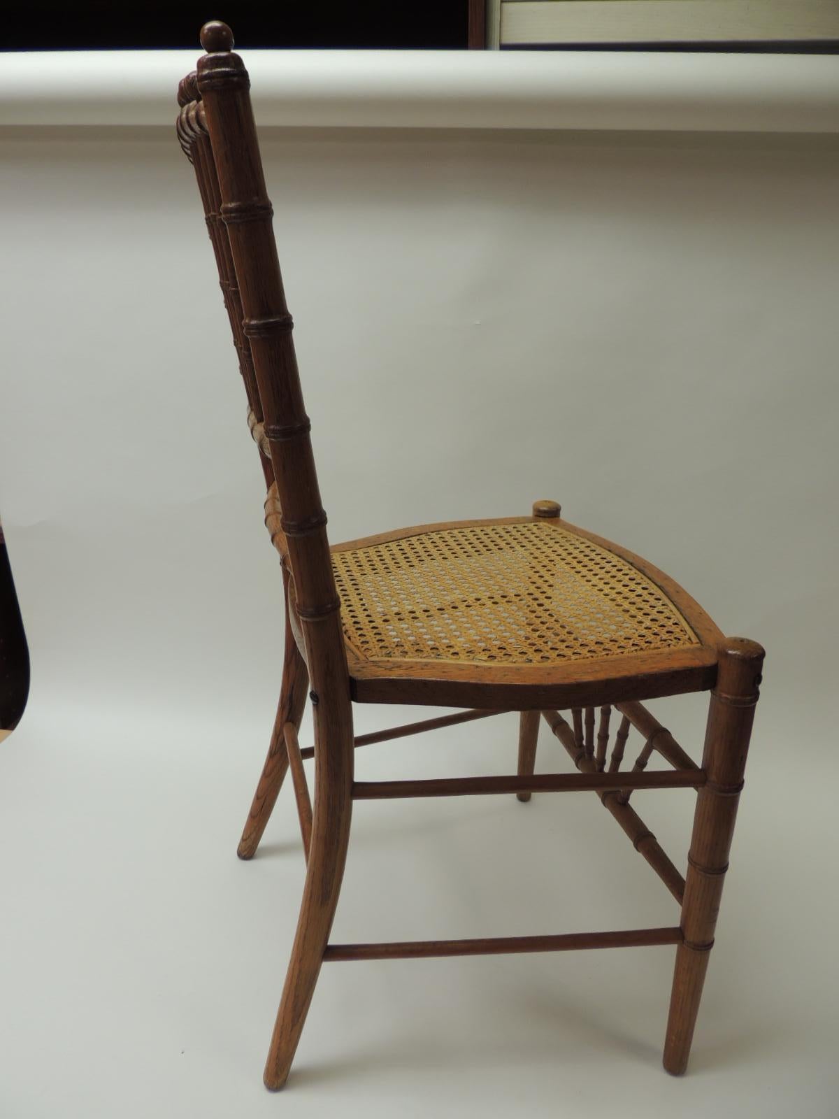 Bamboo and Rattan Honey Color Ballroom Chair In Good Condition In Oakland Park, FL