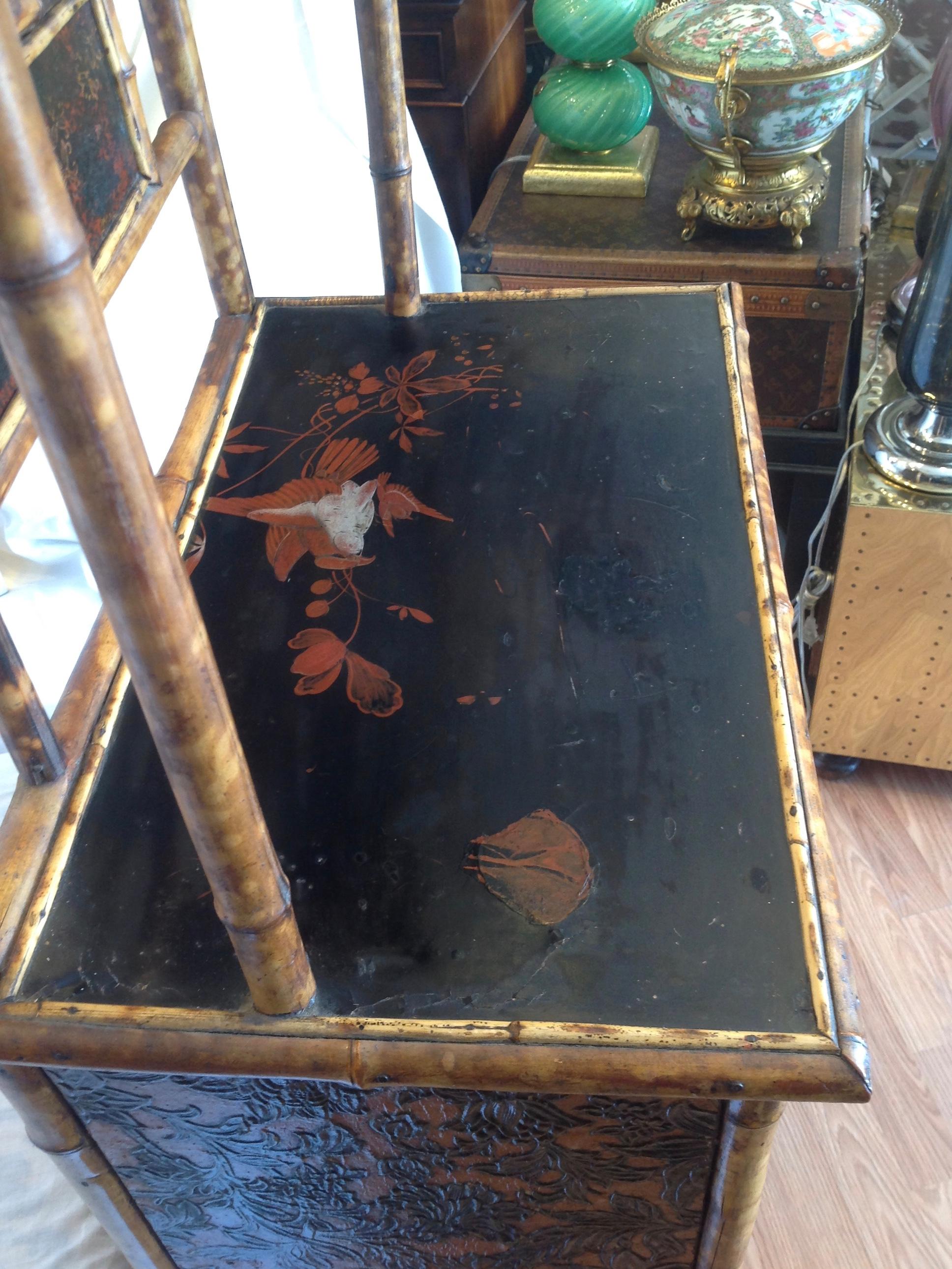 19th Century English Bamboo Bookcase / Cabinet 6