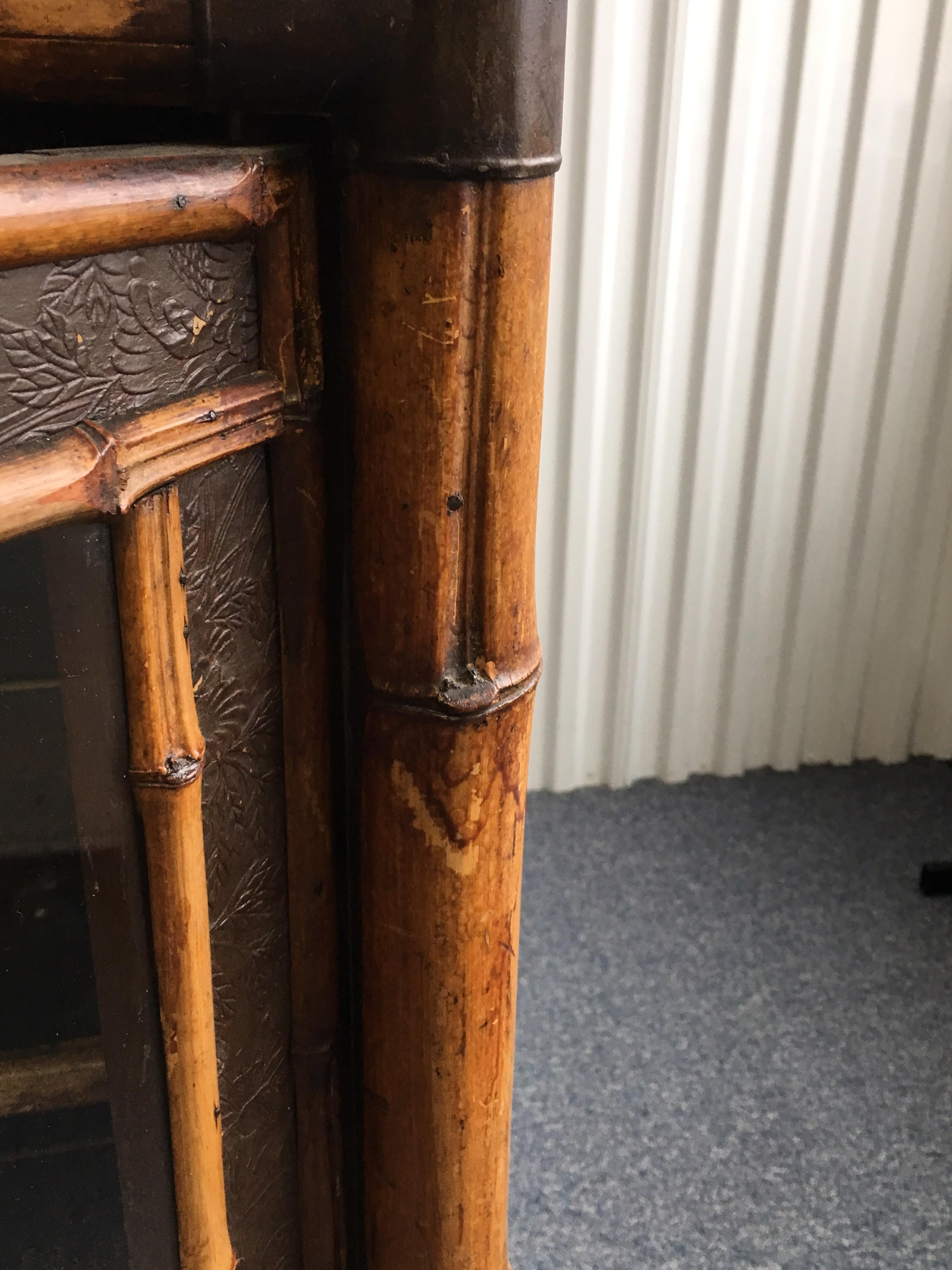 19th Century English Bamboo Bookcase 6