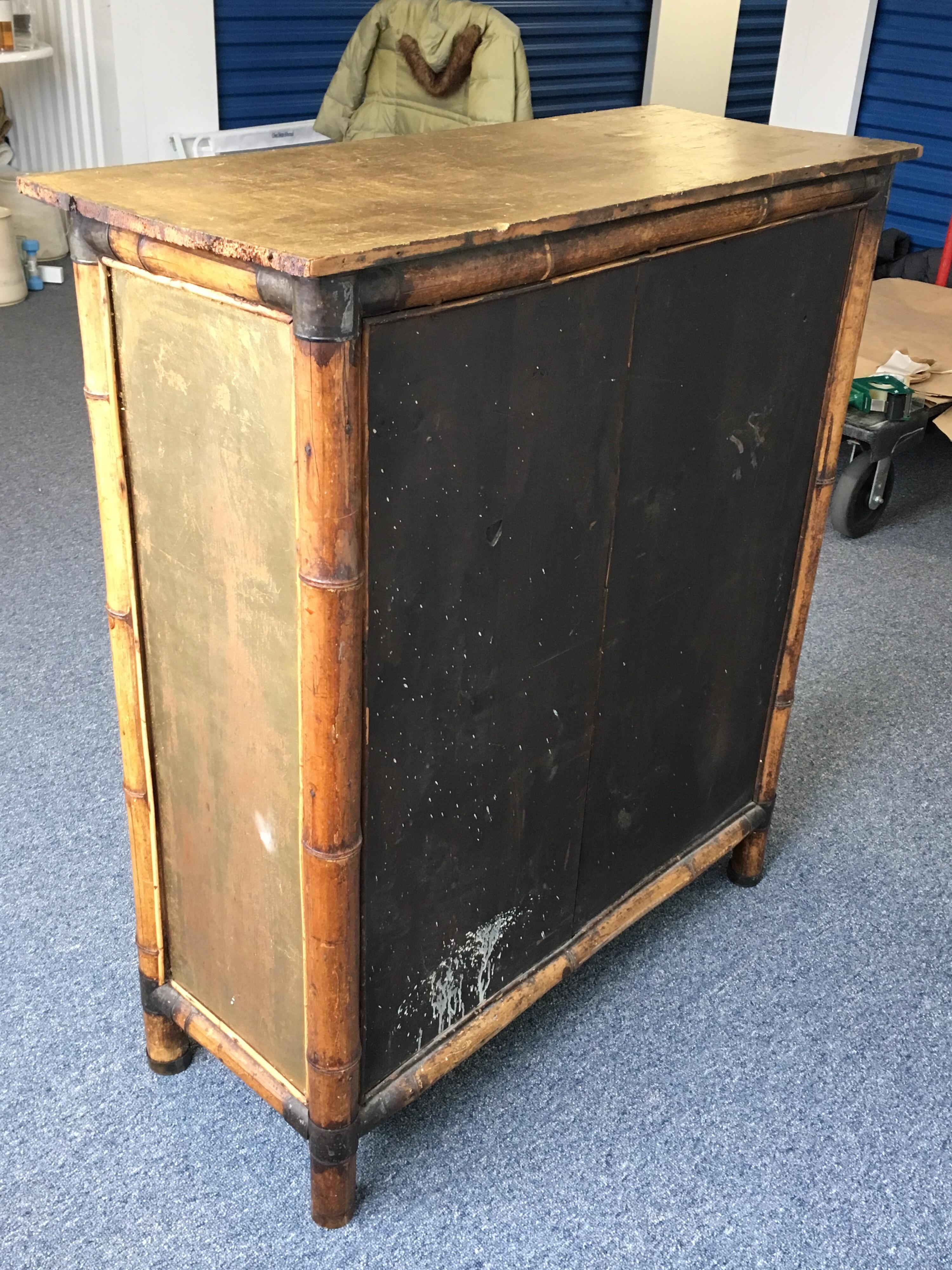 19th Century English Bamboo Bookcase 2