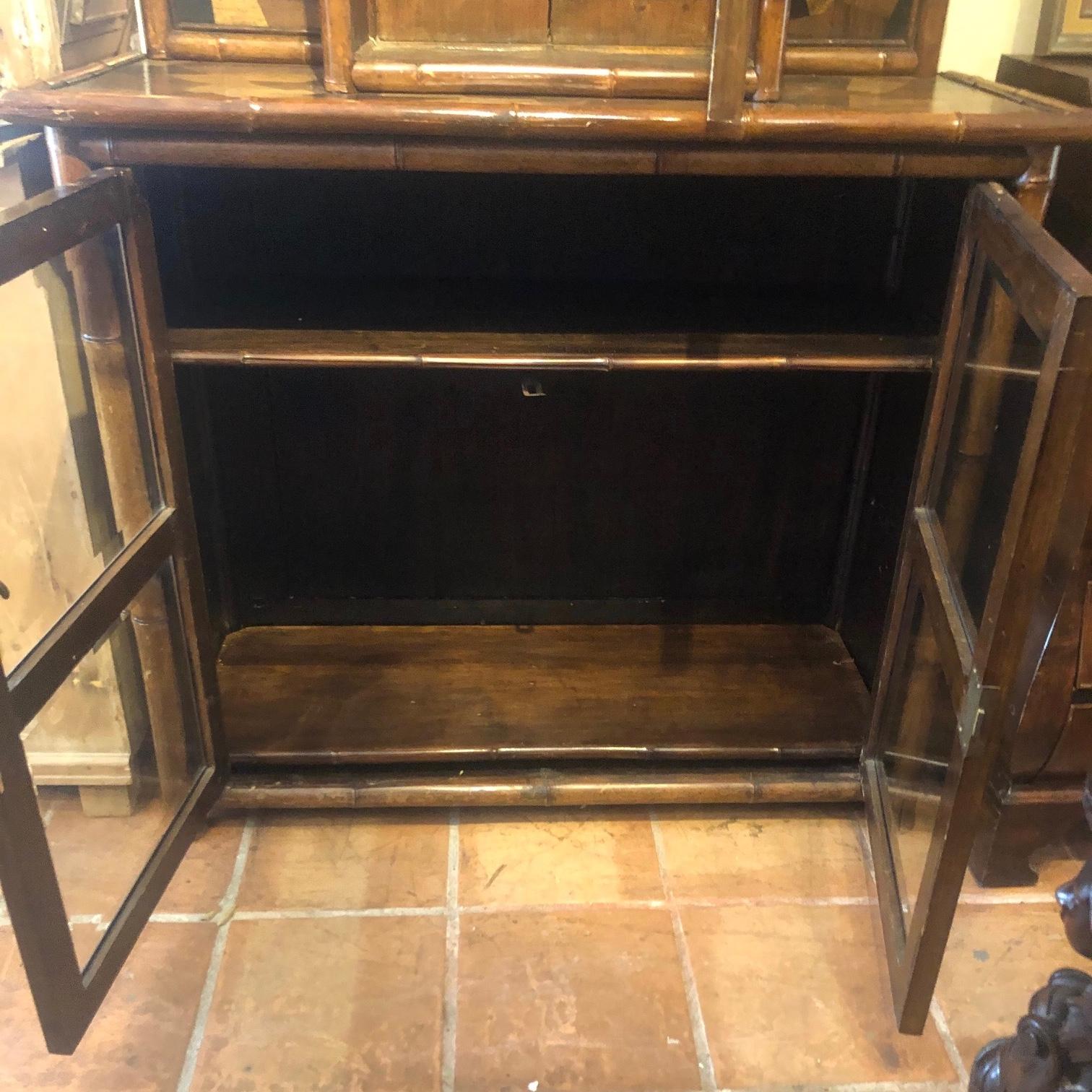 Wood 19th Century English Bamboo Bookcase