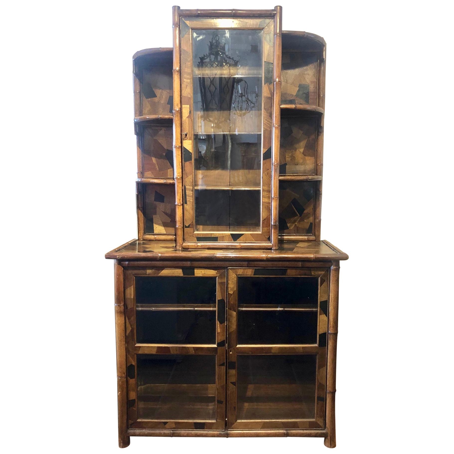 19th Century English Bamboo Bookcase