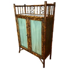 19th Century English Bamboo Bookcase or Cabinet