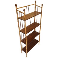 19th Century English Bamboo Bookstand / Étagère