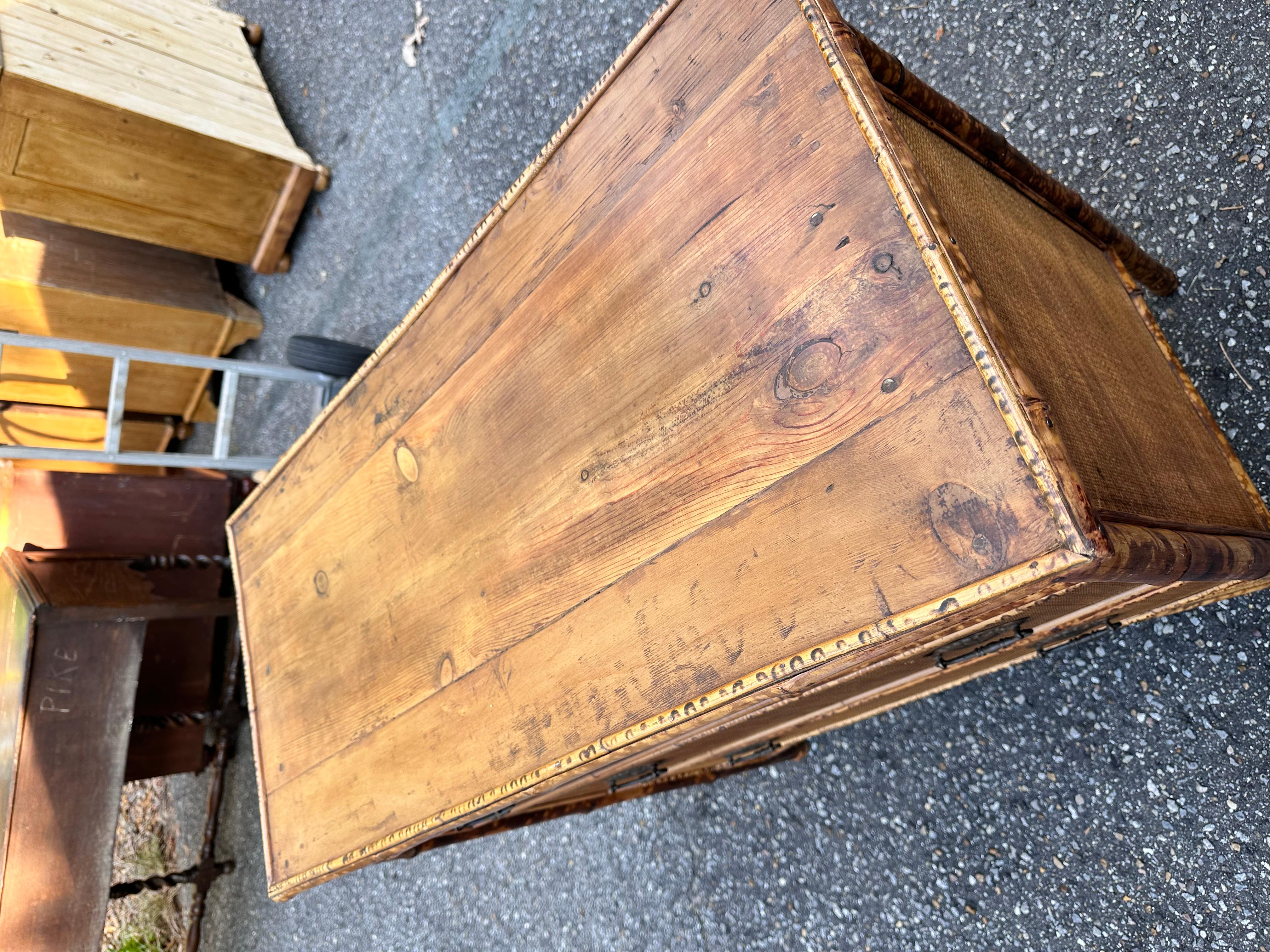 19th Century English Bamboo Chest In Good Condition In Nashville, TN