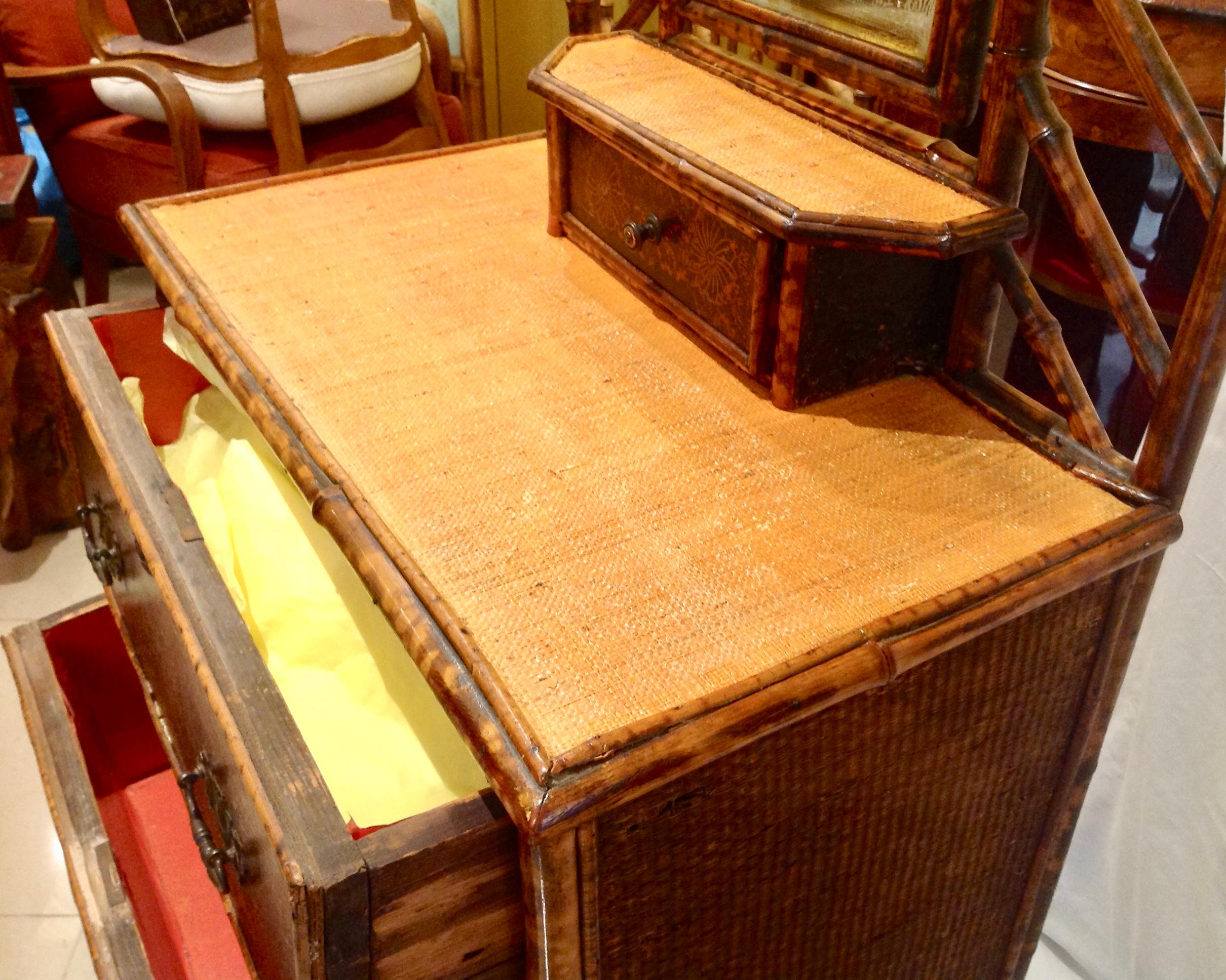 19th Century English Bamboo Cottage Dresser 6