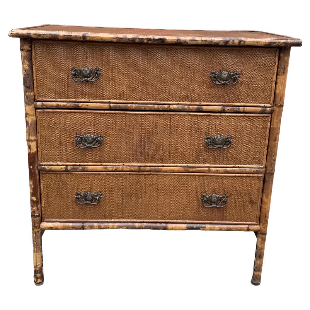 19th Century English Bamboo Dresser For Sale