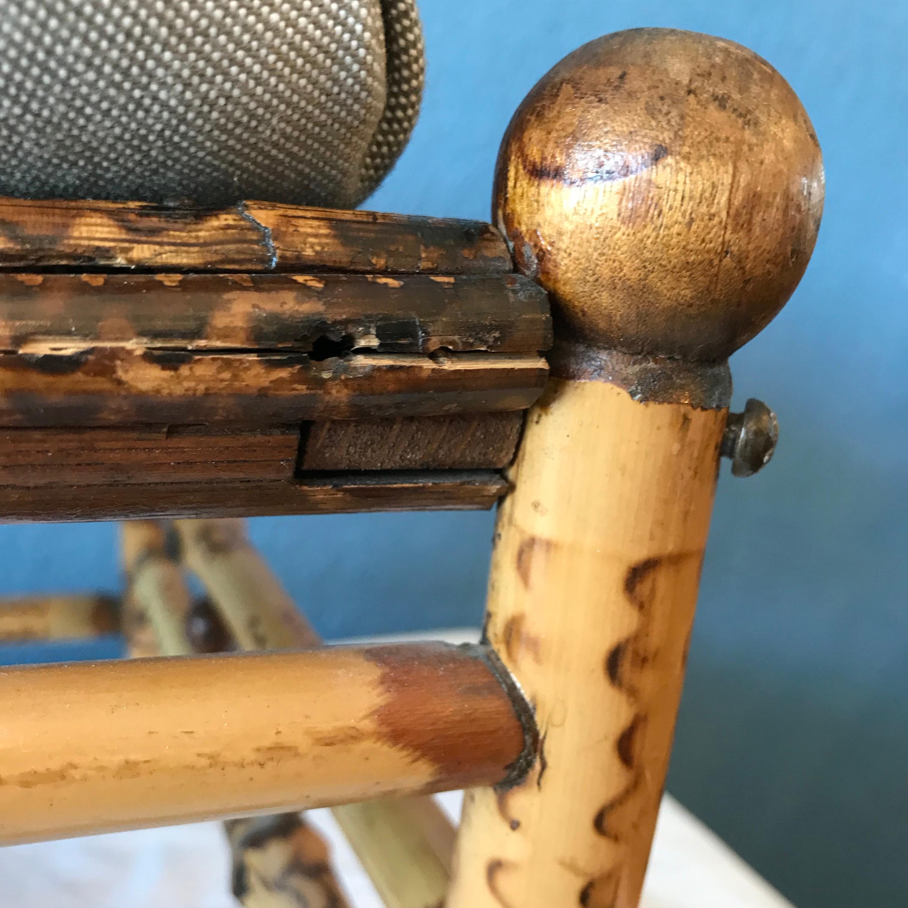 19th Century English Bamboo Footstool 8