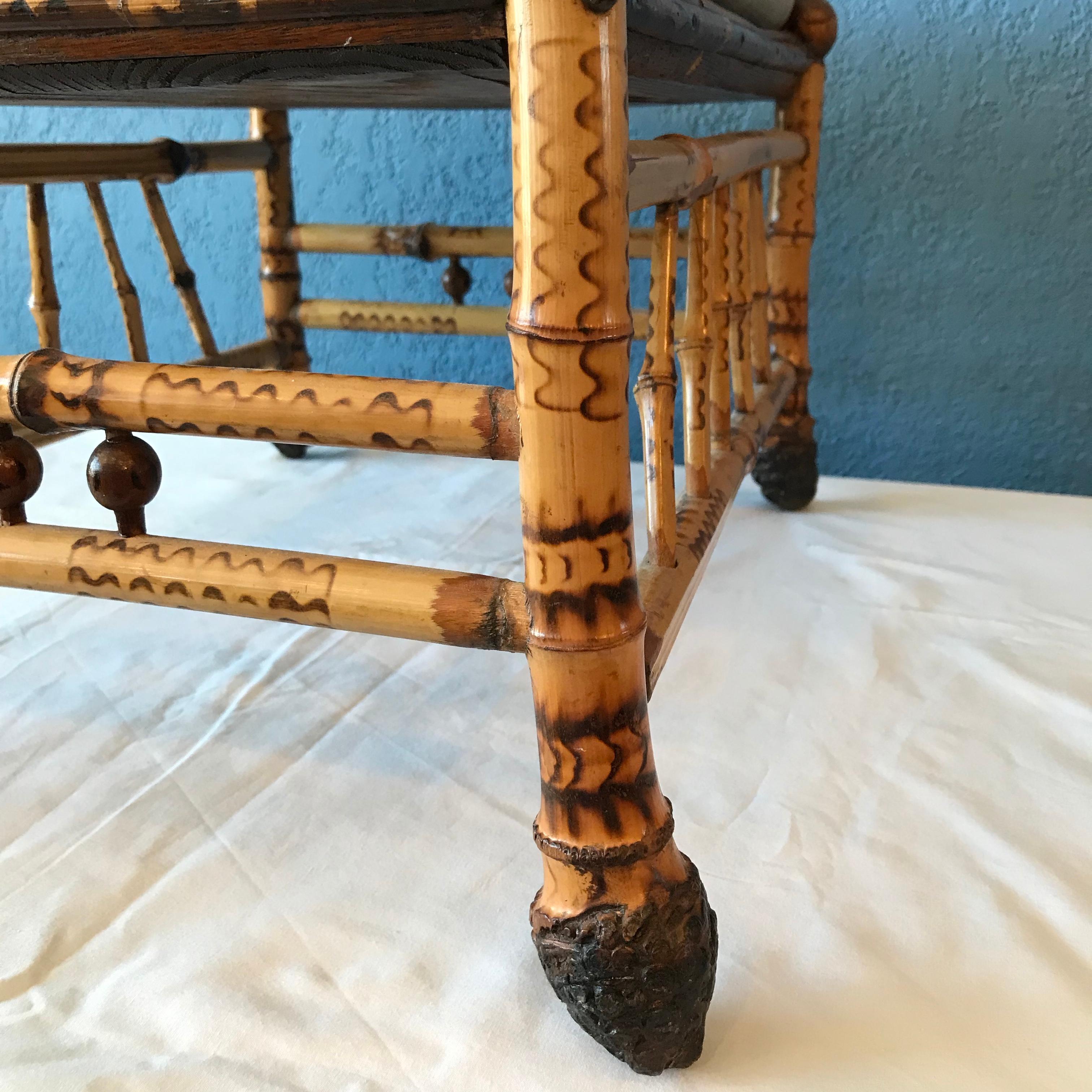 19th Century English Bamboo Footstool 3