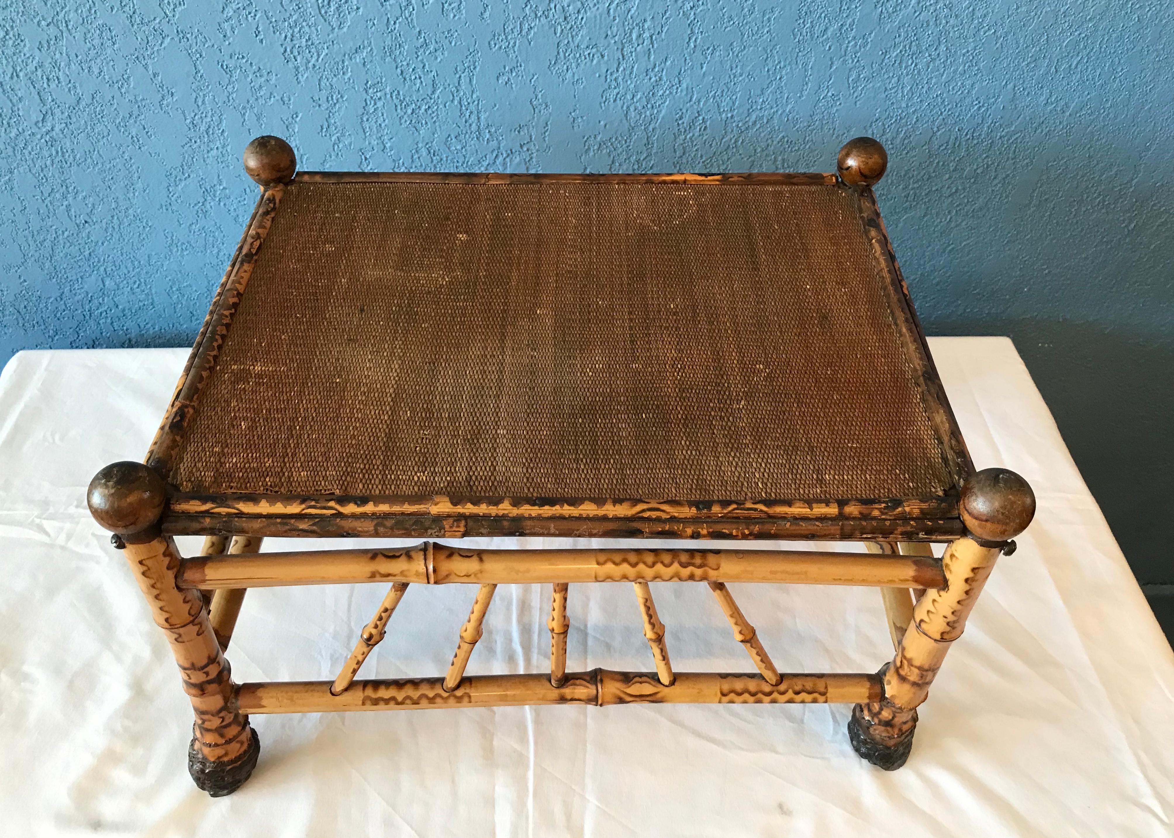 19th Century English Bamboo Footstool 5