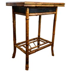 19th Century English Bamboo Game/ Card Table