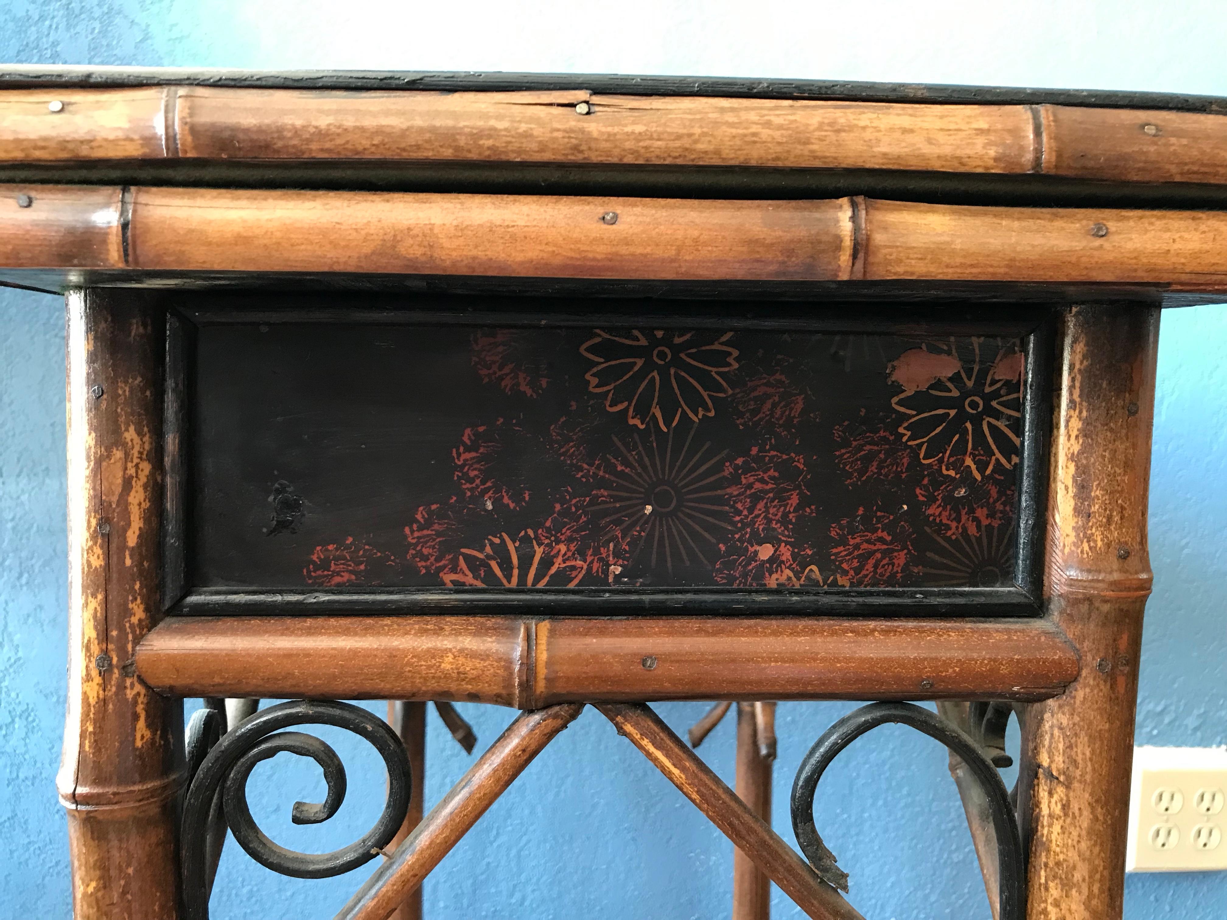 19th Century English Bamboo Game Table 6