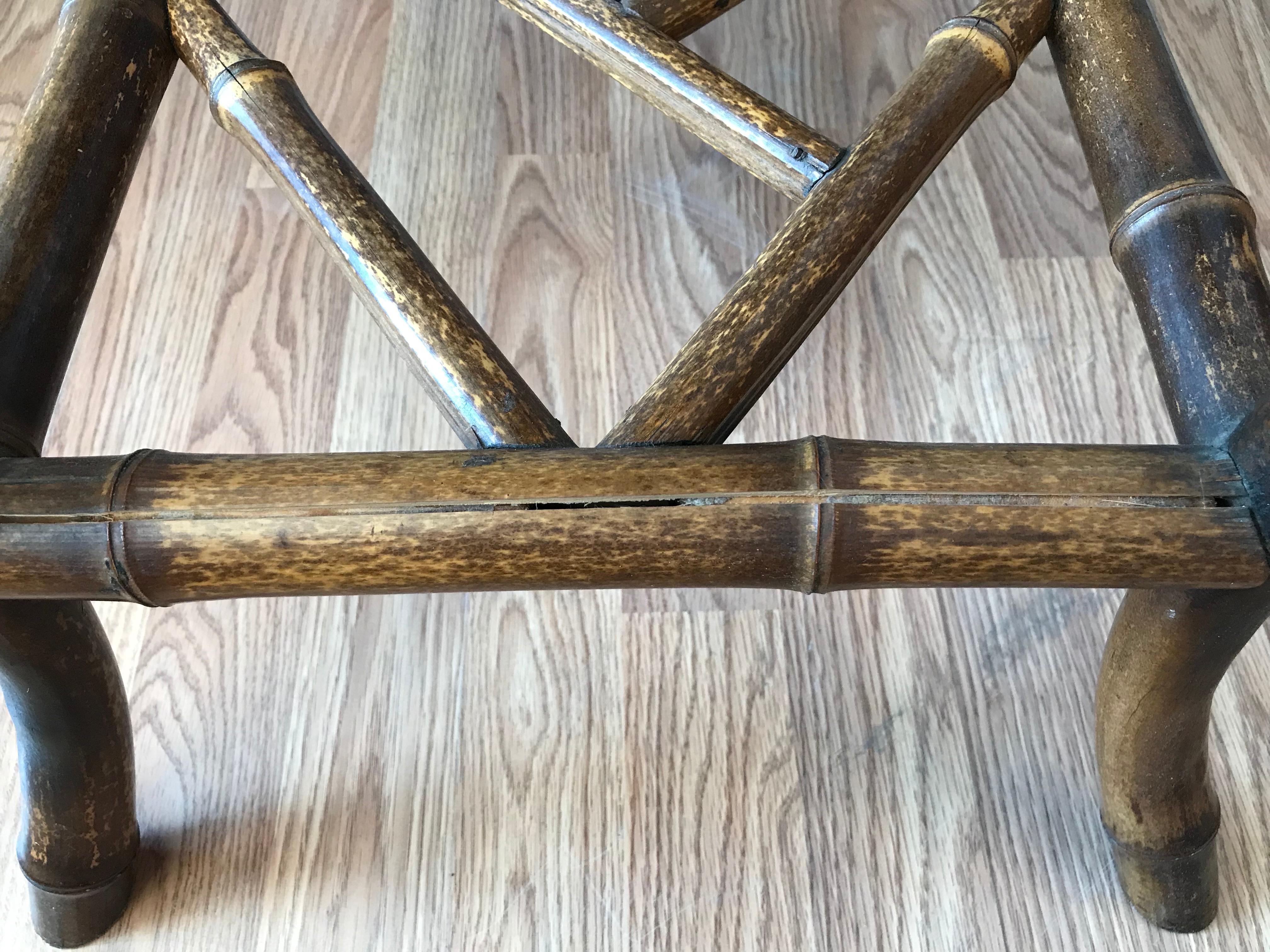 19th Century English Bamboo Game Table 11