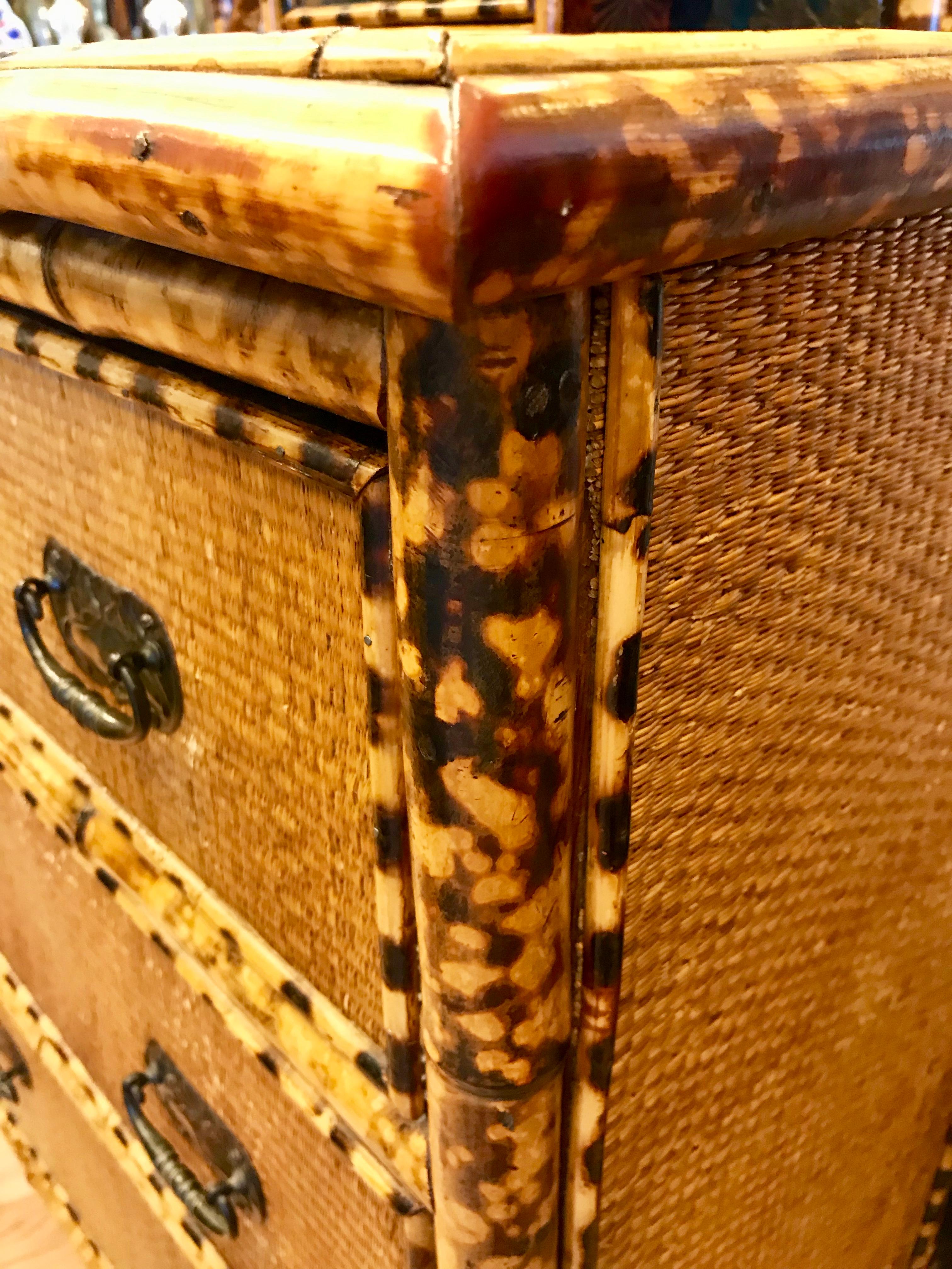 19th Century English Bamboo Gentleman 's Chest / Dresser 10