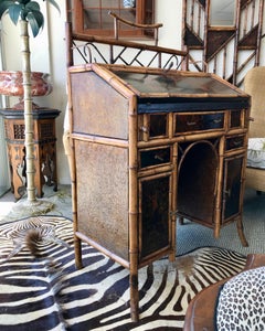 19th Century English Bamboo " Japonisme " Desk