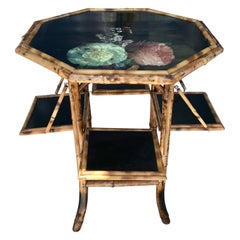 19TH Century English Bamboo " Pastry "  Table