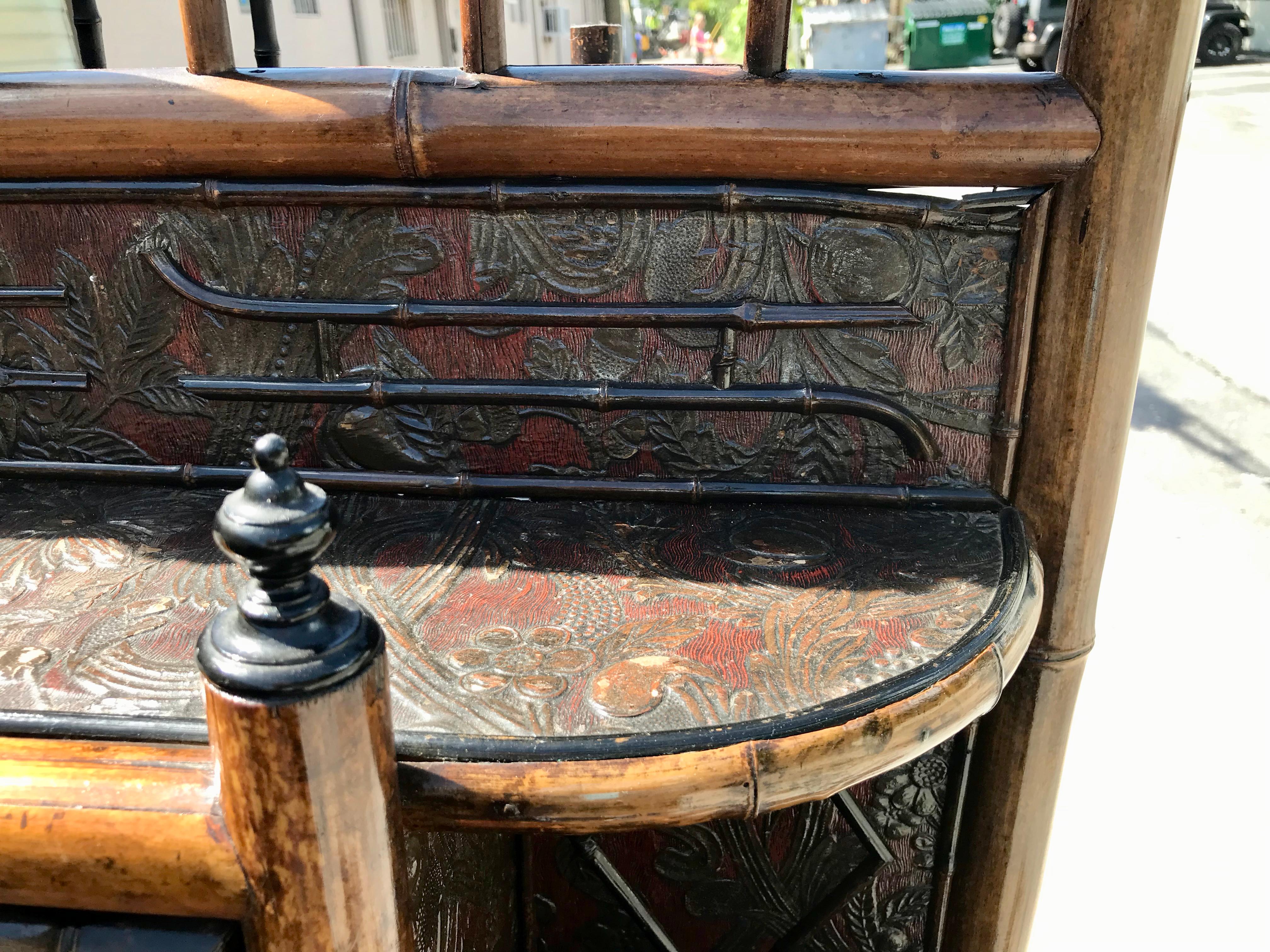 19th Century English Bamboo Side Cabinet / Buffet For Sale 7