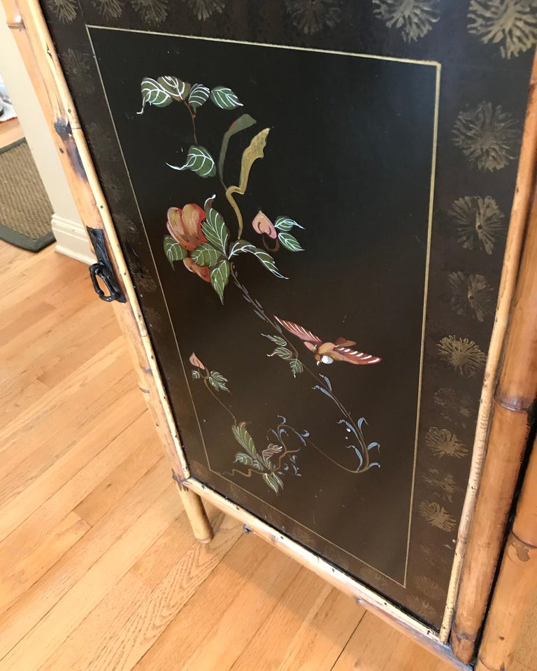 19th Century English Bamboo Side Cabinet For Sale 8