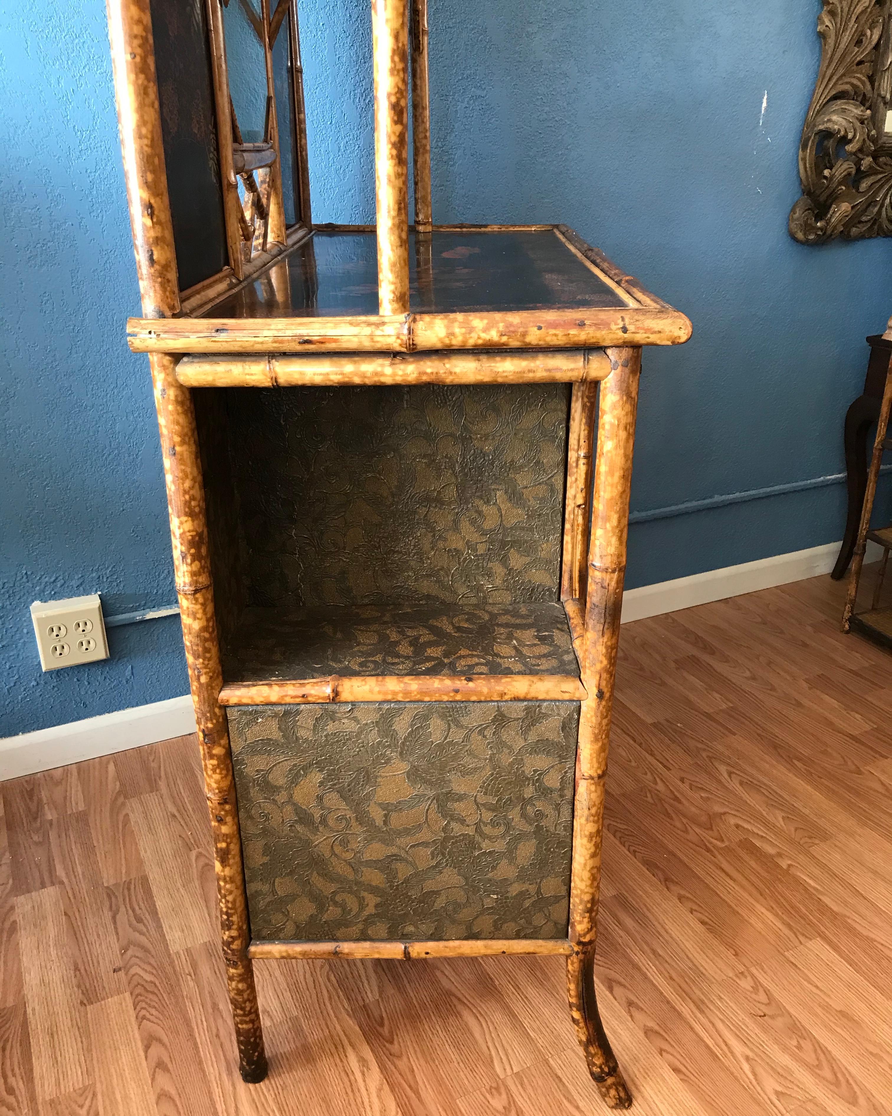 19th Century English Bamboo Side Cabinet 10