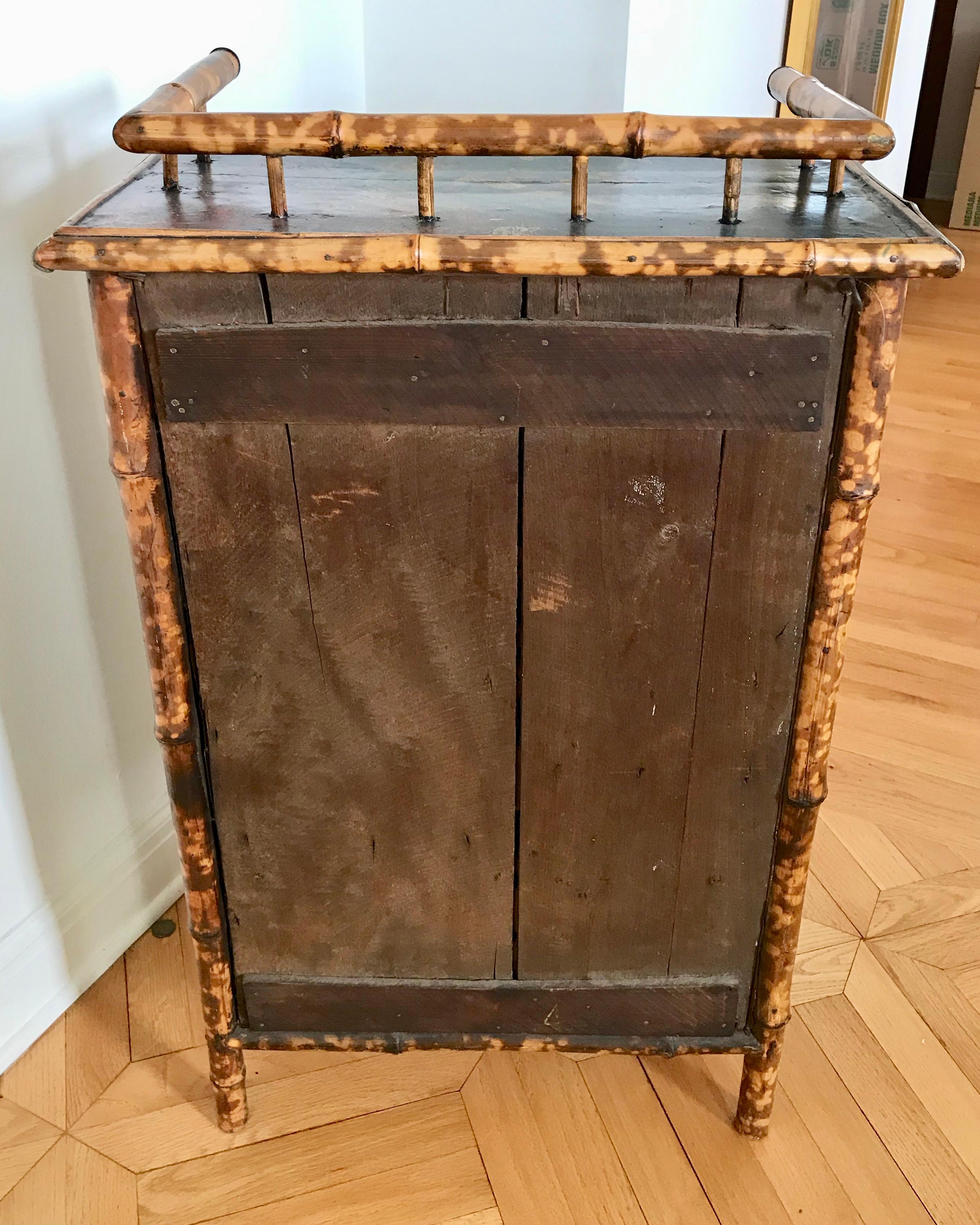 19th Century English Bamboo Side Cabinet 15