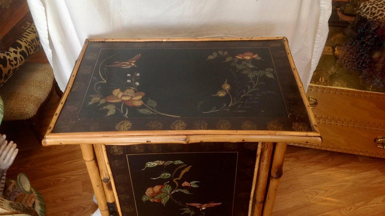 19th Century English Bamboo Side Cabinet For Sale 1