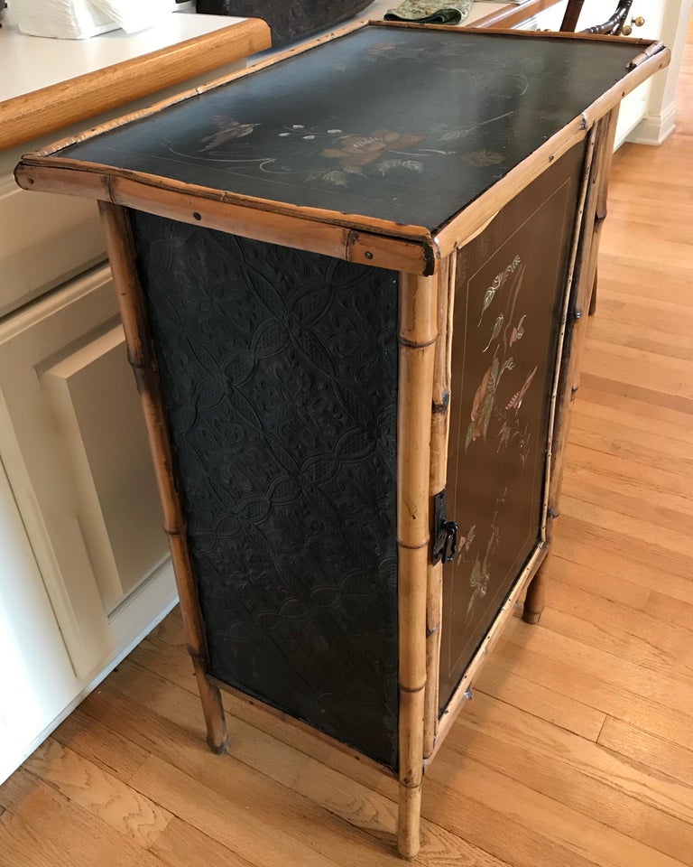 19th Century English Bamboo Side Cabinet For Sale 6