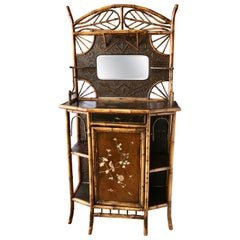 Antique 19th Century English Bamboo Side Cabinet